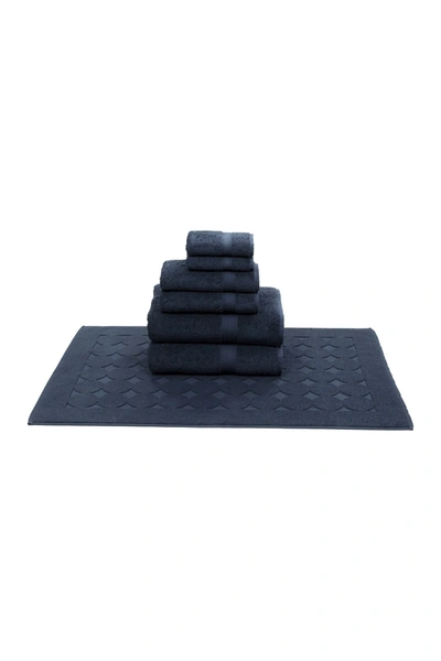 Linum Home Sinemis Terry 7-piece Towel Set In Navy