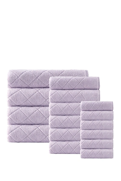 Shop Enchante Home Gracious Turkish Cotton 16-piece Towel Set In Lilac