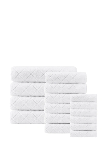Shop Enchante Home Gracious Turkish Cotton 16-piece Towel Set In White