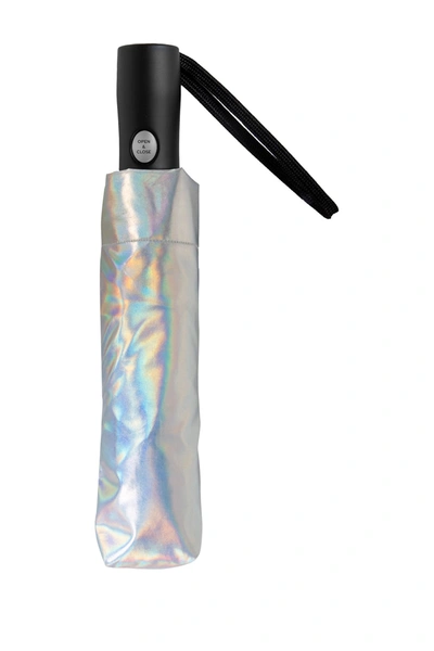 Shedrain Iridescent Auto Open & Close Compact Umbrella In Iridescent