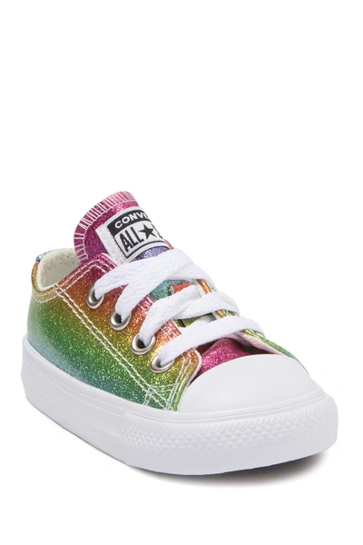 Converse Kids' Chuck Taylor All-star Rainbow Glitter Low Top Sneaker In  White/pink/egre | ModeSens