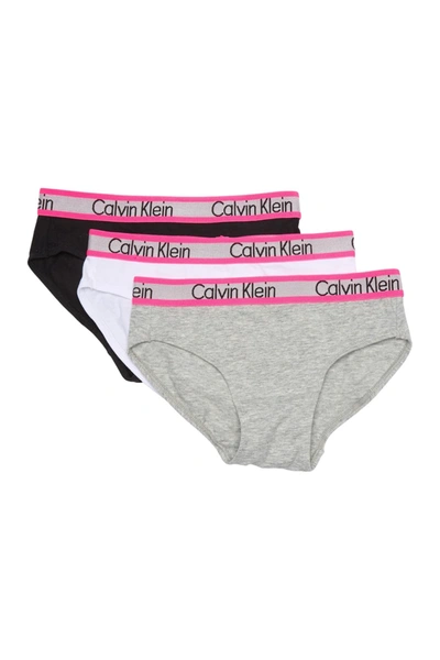 Shop Calvin Klein Logo Bikini Panties In Blk/hg/cwt