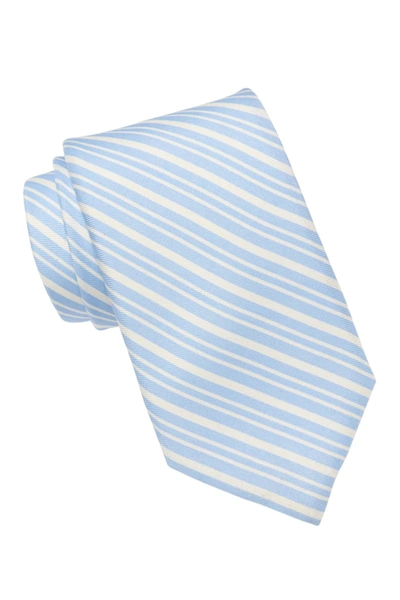 Shop Vineyard Vines Varsity Stripe Silk Tie In Light Blue