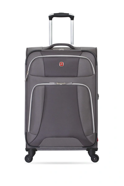 Shop Swissgear 24.5" Wenger Monte Leone Spinner Suitcase In Grey