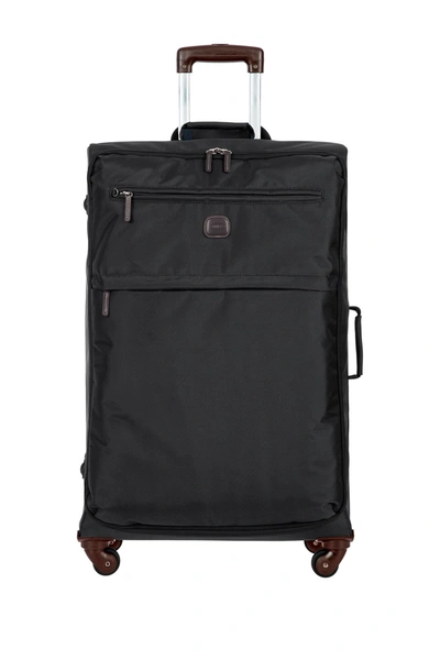 Bric's Luggage Bric's 30" Nylon Spinner With Frame Suitcase In Black With Brown