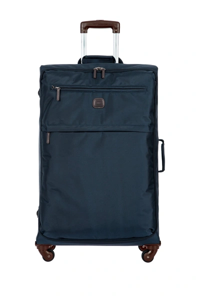 Bric's Luggage Bric's 30" Nylon Spinner With Frame Suitcase In Blue/dark Brown