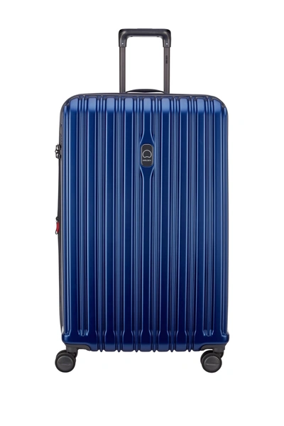 Shop Delsey 29" Trolley Suitcase In Blue