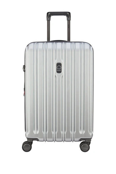 Shop Delsey 25" Trolley Hardside Spinner Suitcase In Silver