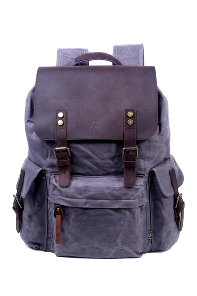 Tsd Stone Creek Waxed Canvas Backpack In Grey