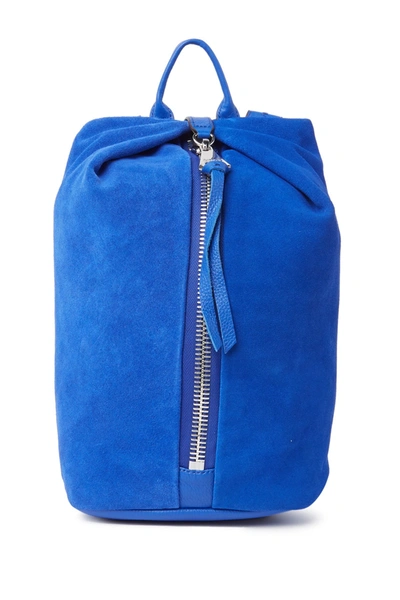 Shop Aimee Kestenberg Tamitha Leather Backpack In Lapis Blue Suede
