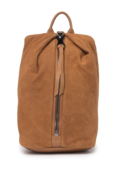 Shop Aimee Kestenberg Tamitha Leather Backpack In Camel Suede