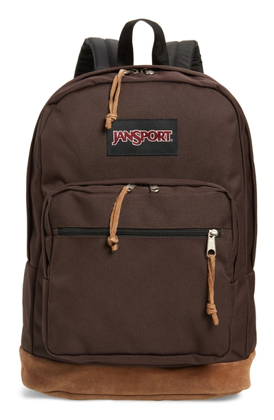 Shop Jansport Right Pack Expressions 15-inch Laptop Backpack In Coffee Bean