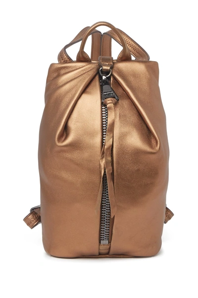 Shop Aimee Kestenberg Tamitha Mini Leather Backpack In Metallic Bronze
