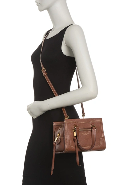 Shop Marc Jacobs Mini Cruiser Pebbled Leather Crossbody Satchel In Falafel