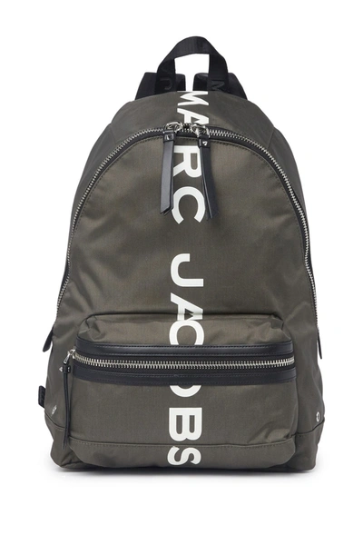Shop Marc Jacobs Suspiria Logo Print Backpack In Sage