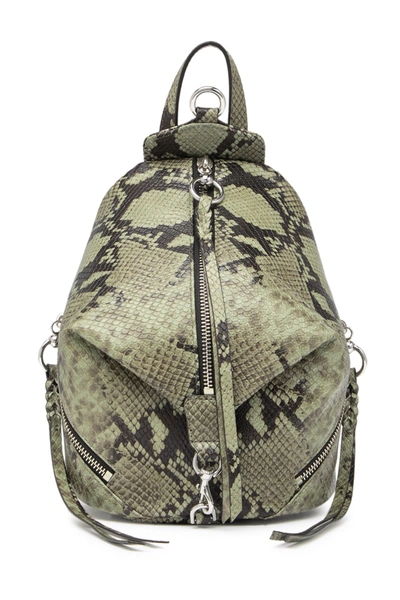 Shop Rebecca Minkoff Julian Leather Convertible Mini Backpack In Thyme