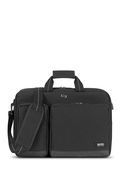 Shop Solo New York Duane Hybrid Briefcase & Backpack In Black