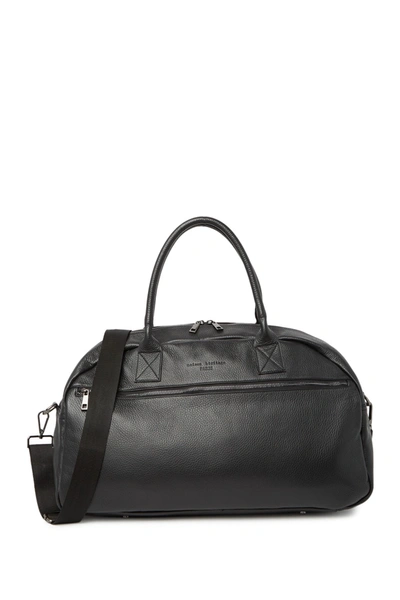 Shop Maison Heritage Leather Weekend Bag In Black