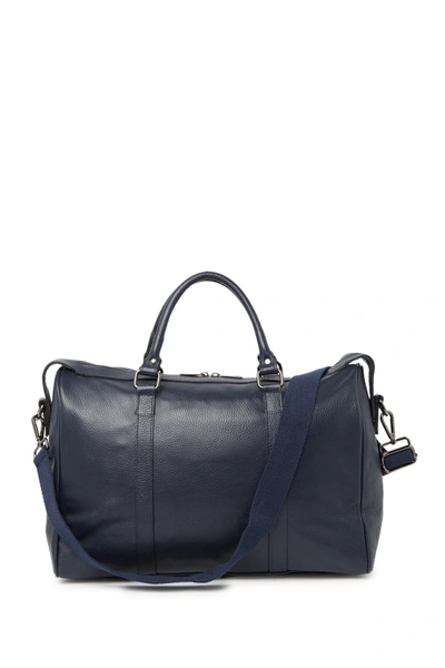 Shop Maison Heritage Sac Leather Weekend Bag In Navy