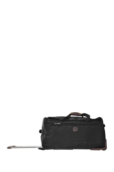 Shop Bric's Luggage Rolling 28" Nylon Duffel In Black With Brown