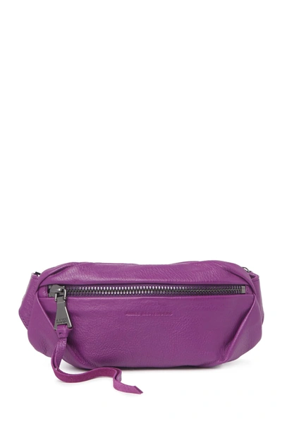 Shop Aimee Kestenberg Milan Leather Belt Bag In Violet With Shiny Gu