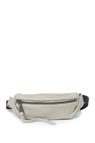Shop Aimee Kestenberg Milan Leather Belt Bag In Elephant Grey W/ Gun