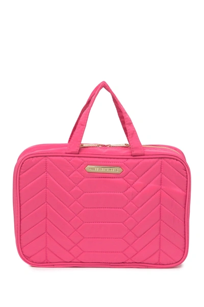 Shop Aimee Kestenberg Jenna Hanging Toiletry Travel Bag In Bright Pink Scene St
