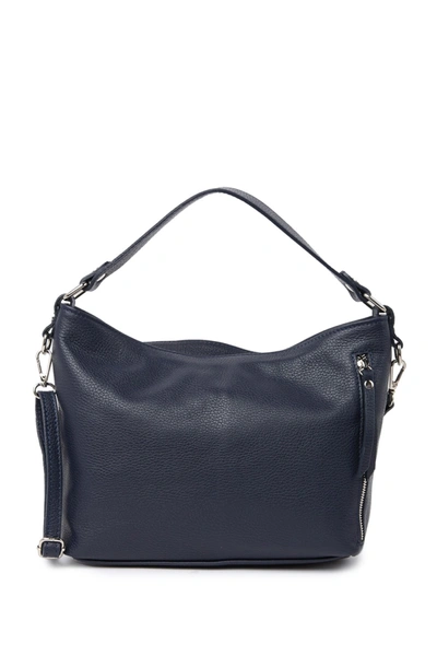 Shop Giulia Massari Leather Shoulder Bag In Blue