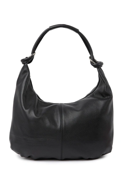 Shop Giulia Massari Top Handle Leather Shoulder Bag In Black