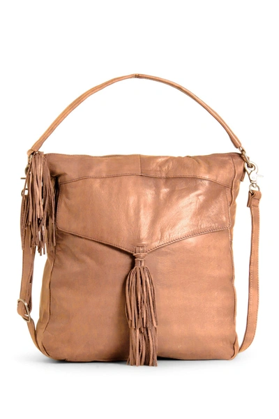 Shop Day & Mood Etty Leather Hobo Bag In Desert Sand