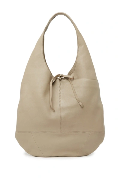Shop Lucky Brand Mia Leather Hobo Bag In Cinder