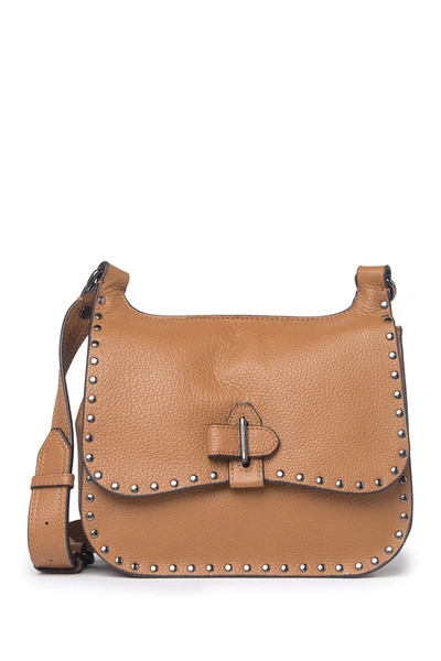 Shop Aimee Kestenberg Happy Hour Studded Leather Saddle Bag In Camel