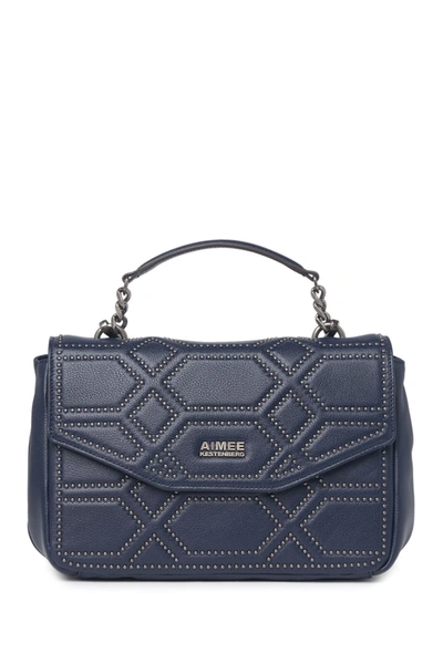 Shop Aimee Kestenberg West 33rd Leather Chain Shoulder Bag In Royal Navy Studs