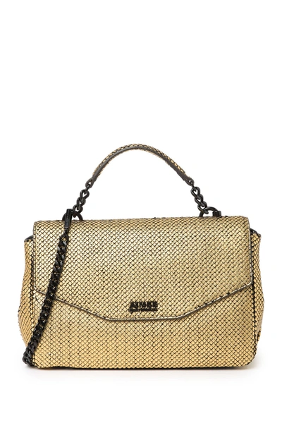 Shop Aimee Kestenberg West 33rd Leather Chain Shoulder Bag In Gold Fish Scales