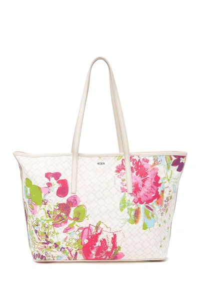 Shop Tumi Everyday Floral Print Tote Bag In Ivory Collage Floral
