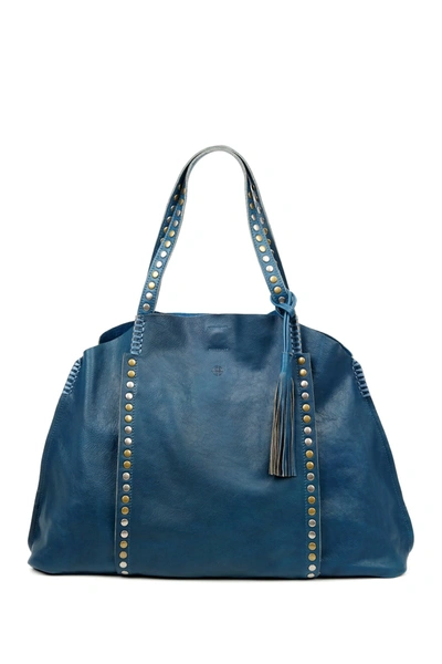 Shop Old Trend Birch Leather Tote Bag In Navy