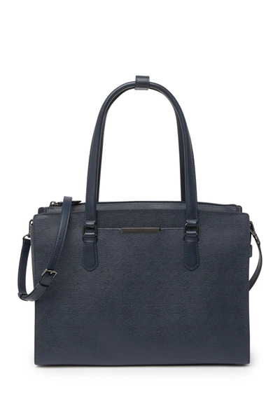 Tumi Eliza Leather Business Tote In Navy ModeSens