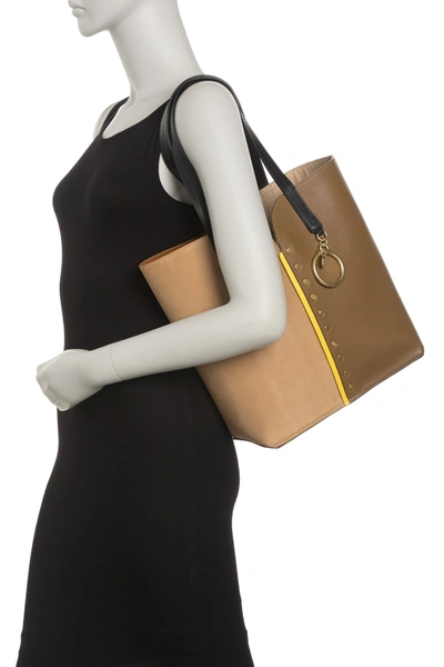 Shop See By Chloé Gaia Leather Tote In Dark Khaki