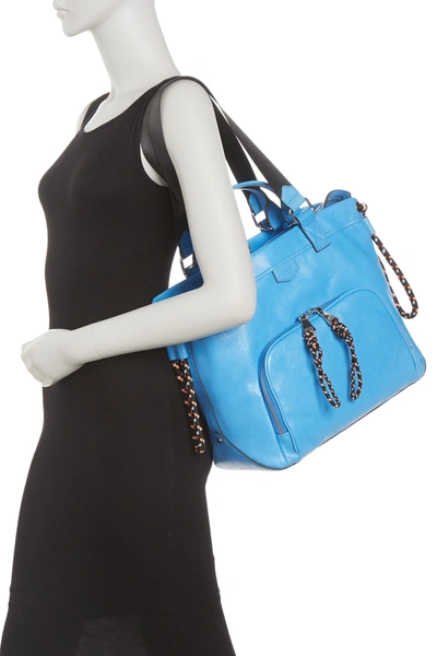 Shop Aimee Kestenberg Sky High Leather Tote Bag In Sky Blue