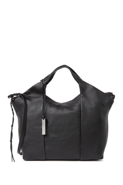 Shop Vince Camuto Dania Leather Shoulder Tote Bag In Nero 01