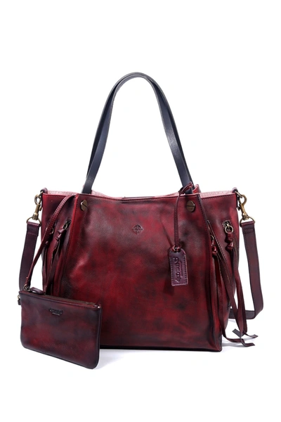 Shop Old Trend Daisy Leather Tote Bag In Rusty Red
