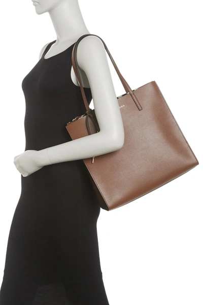 Shop Marc Jacobs The Grind Tote In Brown Bear