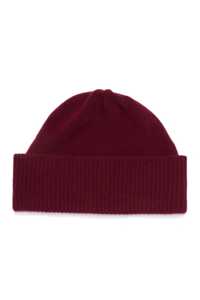 Shop Portolano Cashmere Rib Hat In Rum