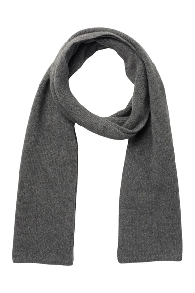 Shop Portolano Solid Cashmere Scarf In Mh Grey