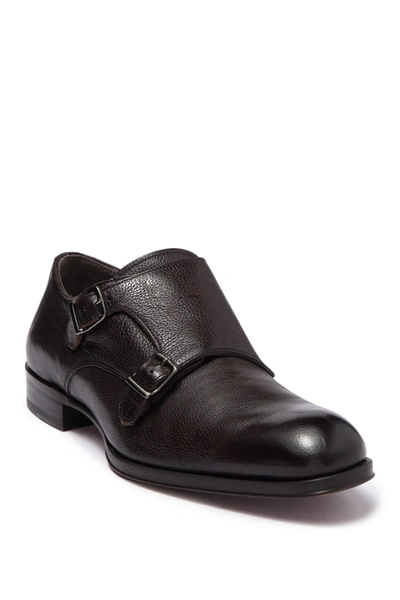 Shop To Boot New York Wicker Leather Monk Strap Shoe In Moro