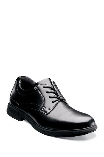 Nunn Bush Sherman Slip-resistant Plain Toe Work Derby In Black