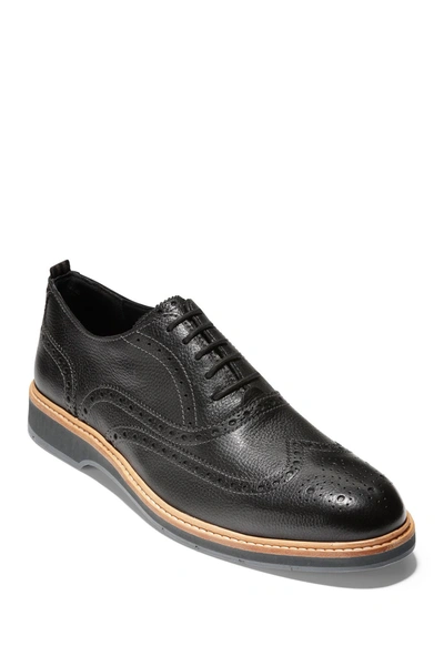 Shop Cole Haan Morris Wingtip Oxford In Black Lthr