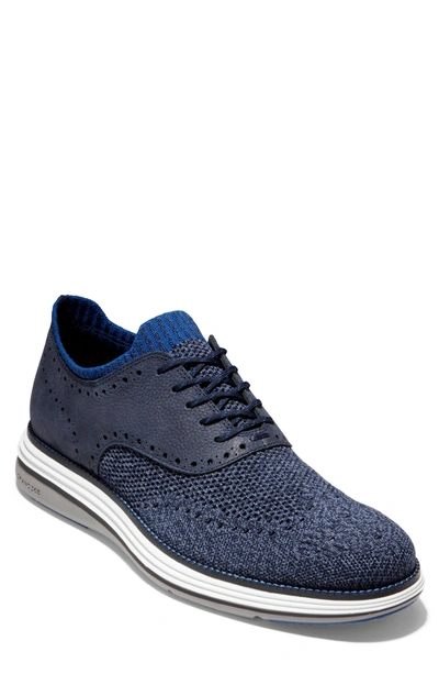 Shop Cole Haan Original Grand Ultra Wing Oxford In Marine Blu