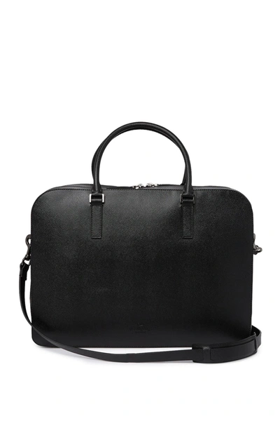 Shop Valentino Leather Briefcase In Nero