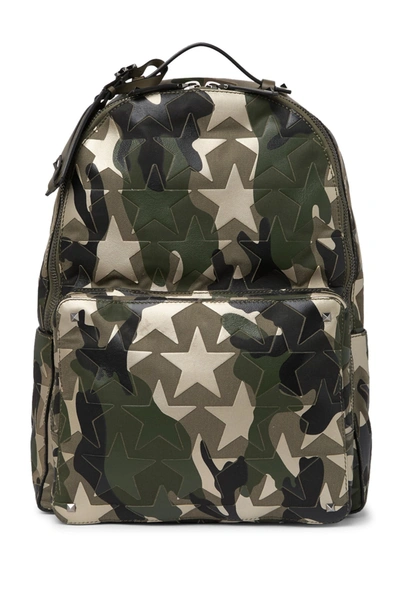 Shop Valentino Star Camo Backpack In Army Green-platino/p